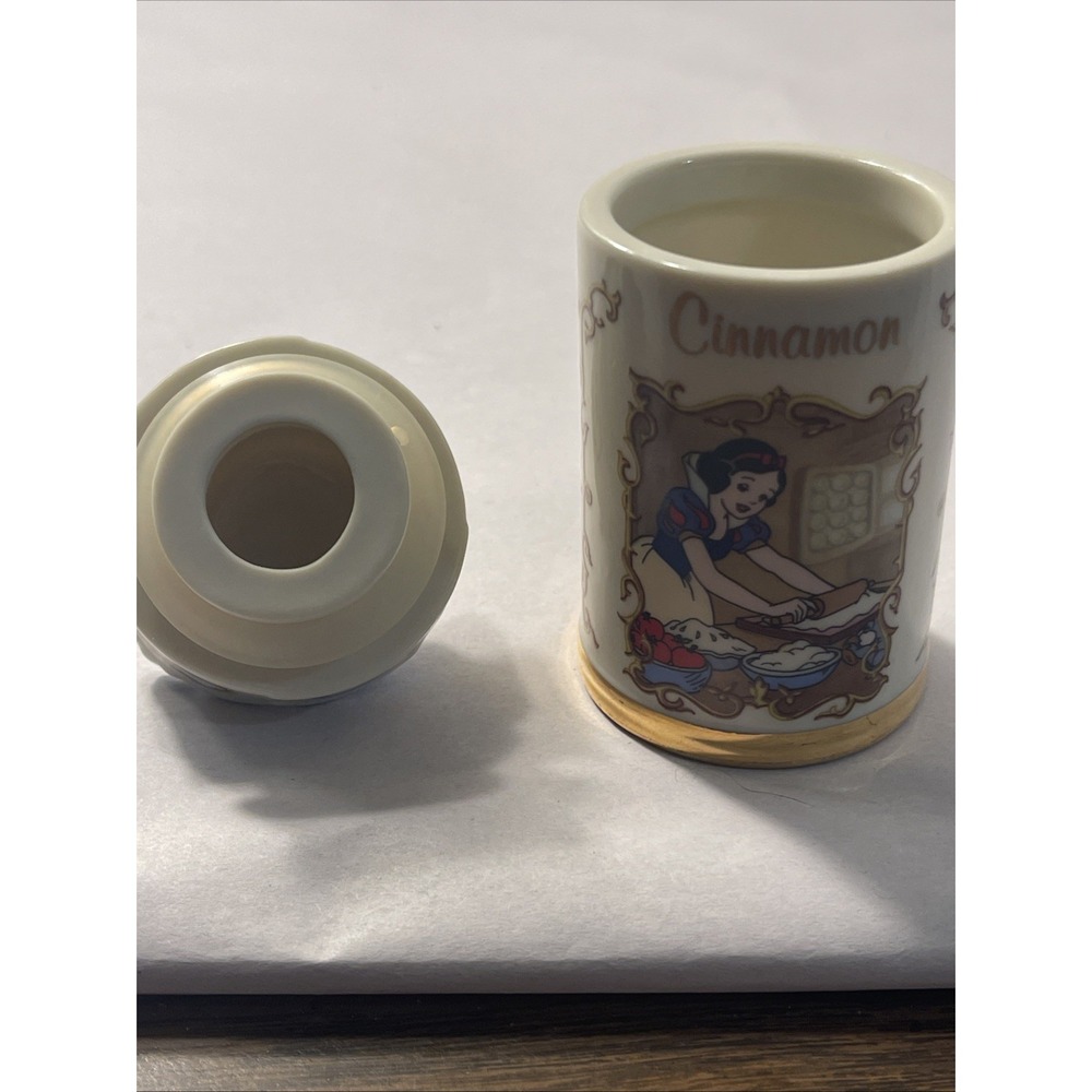 Lenox Disney Snow White Cinnamon Porcelain Spice Jar Collection 1995 Vintage - Picture 12 of 14
